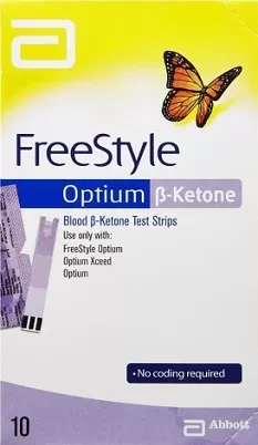 Freestyle Optium Blood Beta-Ketone Test Strips - 10