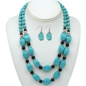 Beautiful Stunning Beads Necklace and Earrings Set shopping online