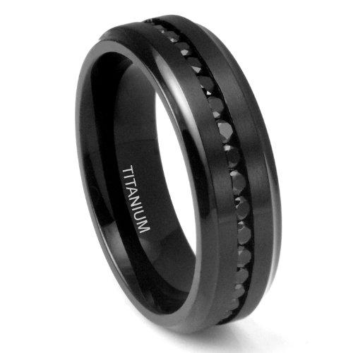 Black Titanium Men Wedding Ring