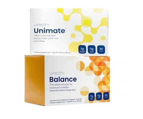 Unicity Unimate Lemon Ginger and Balance Feel Great System - Balance 60 pack