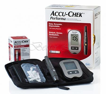 Accu Chek Performa Blood Glucose Meterand Lancing Device Fast 5 Second Test