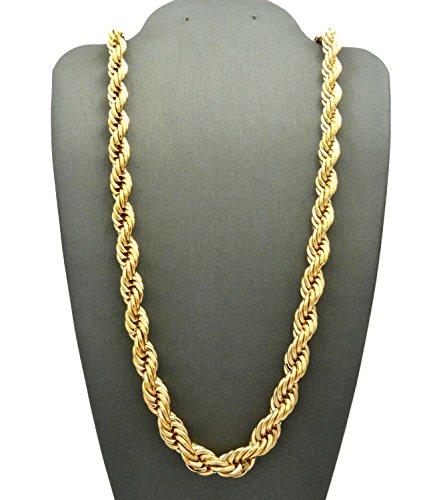 Hip Hop Golden Rope Chain Necklace