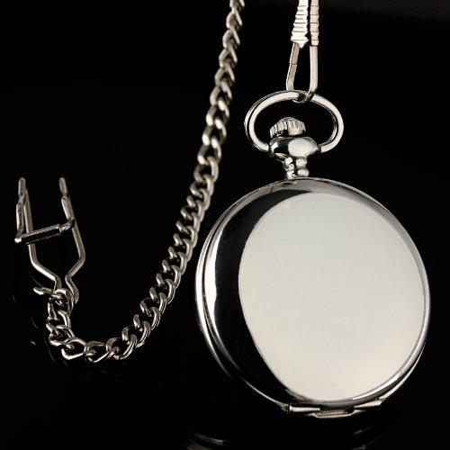 ESS Mens Stainless Steel Case Pocket Watch