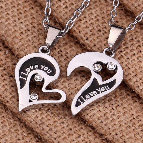 I Love you Stainless Steel Pendant Necklace