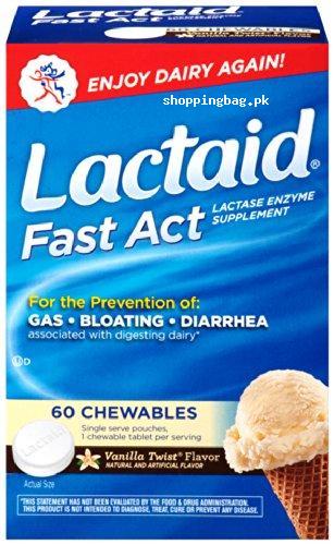 Lactaid Fast Act Chewables Gas, Bloating, and Diarrhea
