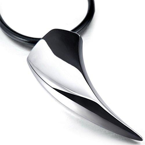 Men Wolf Teeth Stainless Steel Pendant Necklace