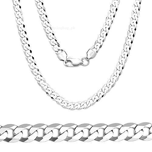 Men Sterling Silver 22 inches Chain Necklace