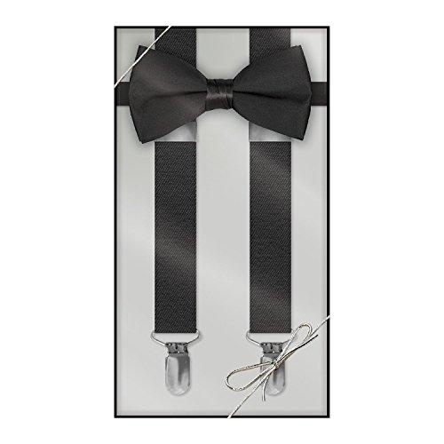 Suspender & Bow Tie Set in Black