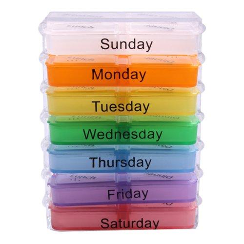 Weekly Medicine Pill Storage Organizer Box