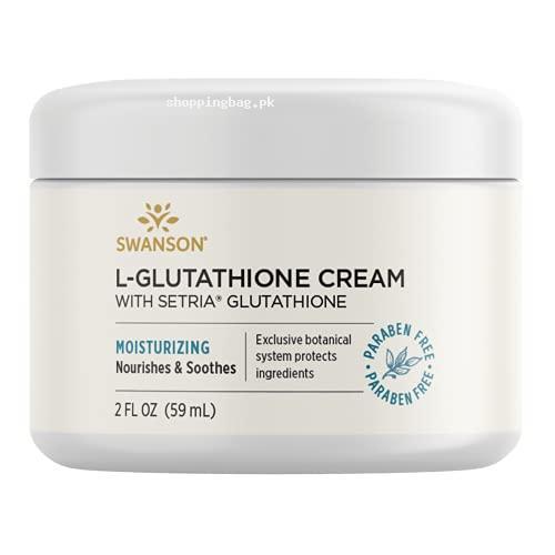 Swanson L-Glutathione Cream with Setria nourishes and moisturizes skin