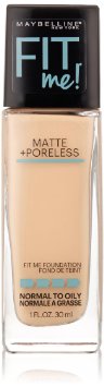 Maybelline New York Fit Me Matte Plus Poreless Foundation Makeup, Ivory, 1 Fluid Ounce