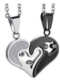 half heart necklace for couples