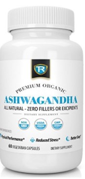 True Organic Ashwagandha Herbal Stress Relief Supplement - 500mg 60 Vegetarian Capsules