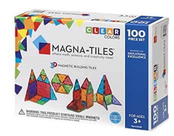 Magna-Tiles Clear Colors 100 Piece Set