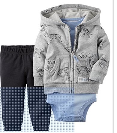 Carters Baby Boys 3-Piece Short-Sleeve Safari Bodysuit