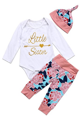Newborn Girls Clothes Baby Romper Outfit Pants Set Long Sleeve Winter Clothing