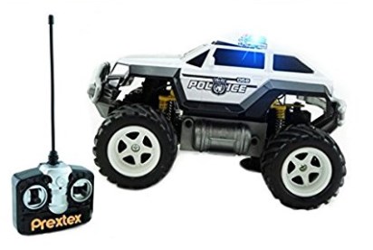 Prextex Remote Control Monster Police Truck Radio Control Police Car toys