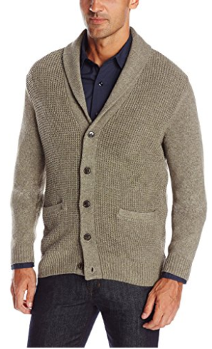 Haggar Men's Long Sleeve Shawl Collar Cardigan Sweater