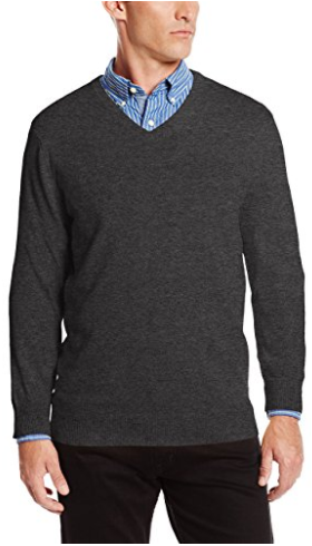 IZOD Men's Fine Gauge Solid V-Neck Sweater