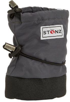 Stonz Three Season STAY-On Baby Booties, For Bare Feet or Shoes, For Mild or Cold Snow Weather