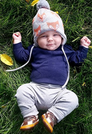 Warm cute baby toddler kid's fall winter earflap beanie hat
