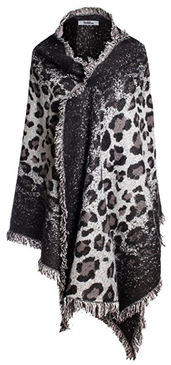 BodiLove Women's Paisley Leopard Floral Print Pashmina Shawl Wrap Cape