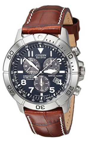 Citizen Men's BL5250-02L Titanium Eco-Drive Watch with Leather Band