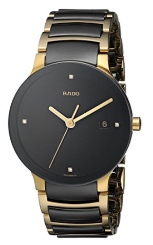 Rado Men's R30929712 Centrix Jubile Gold Plated Stainless Steel Bracelet Watch