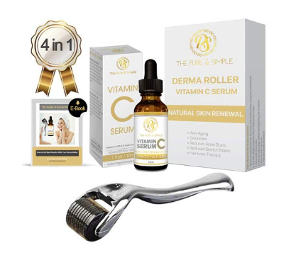 Derma Roller Kit 0.25 mm for Face with Vitamin C Serum