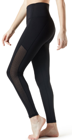 TM-FYP52-SDW_Medium Tesla Yoga Pants High-Waist Tummy Control w Hidden Pocket FYP52