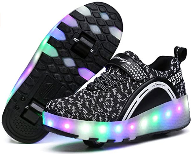 Know More About Light Up Shoes And Led Sneakers In 2023 Nsasy LED Light Up Wheel Roller Shoes