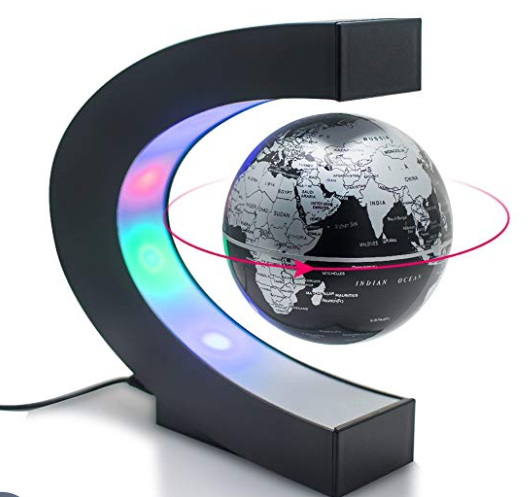 C shape Decoration Magnetic Levitation Floating Globe World Map