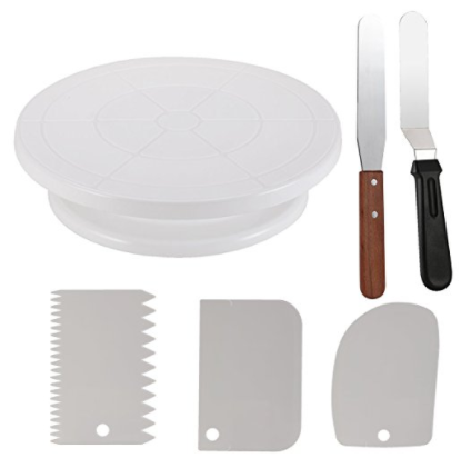 Cake Decorating Turntable,Thsinde Cake Decorating Supplies With Decorating Comb