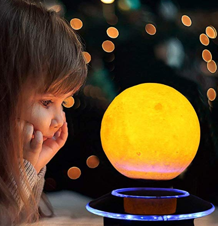 VGAzer Magnetic Levitating Moon Lamp Night Light Floating and Spinning in Air Freely with Gradually Changing LED Lights