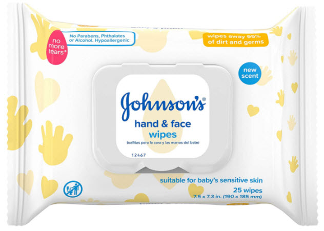 Johnson's Baby Hand & Face Baby Sanitizing Cleansing Wipes
