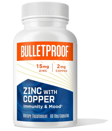 Bulletproof Zinc with Copper Capsules