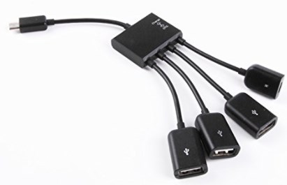 Micro Usb HUB Adaptor with Power, Kirin Charging OTG Host Cable Cord Adapter for Android Smart Phone Tablet Samsung