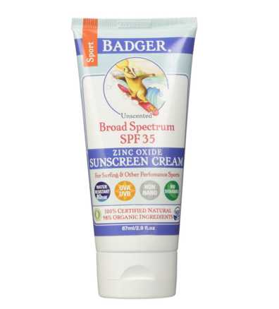 Badger Sport Sunscreen Cream SPF 35, 2.9 Ounce