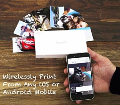 Portable Instant Mobile Photo Printer - Wireless Color Picture Printing from Apple iPhone, iPad or Android Smartphone Camera