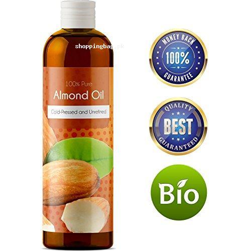 Cold Pressed Almond Oil for Skin Nails and Hair Growth (4Oz)