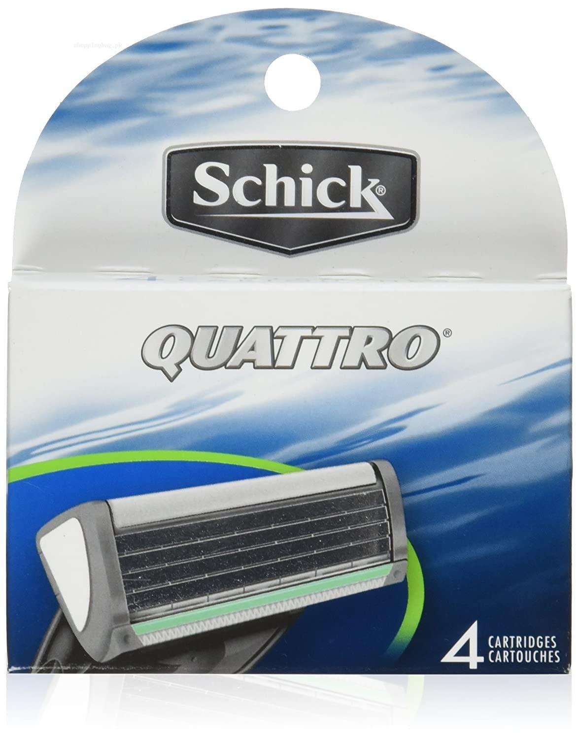 Schick Quattro Refill Cartridges For Men Razor- 4 Count