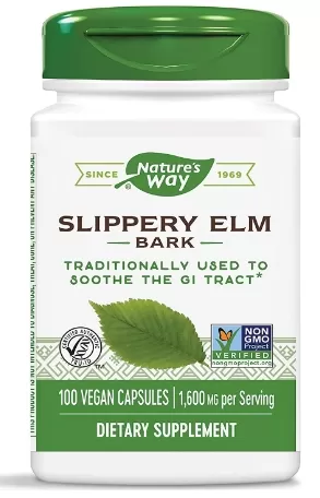 Natures Way Dietray Supplement Slippery Elm Bark For Stomach - 100 vegan Capsules