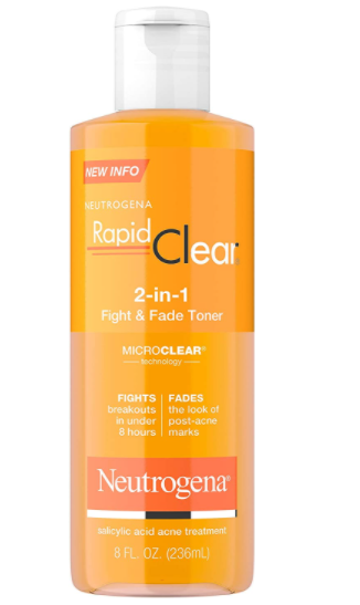 Neutrogena 2-In-1 Fight & Fade Acne Toner 8 Fl. Oz.