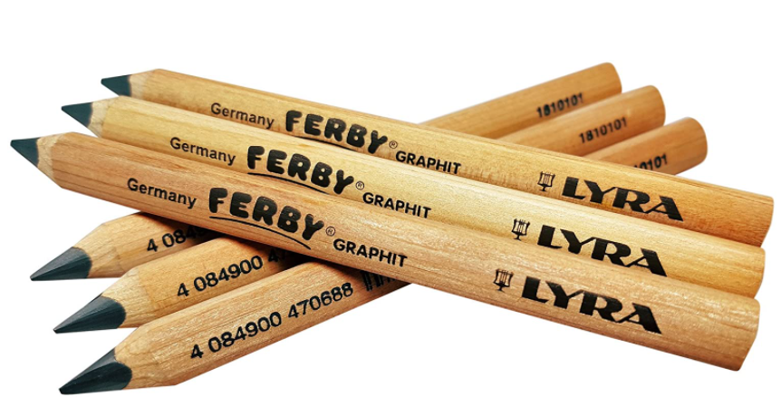 Lyra Ferby Children Kindergarten Short Tri grip Triangular Beginner grip writing Pencils For kids - 6pcs