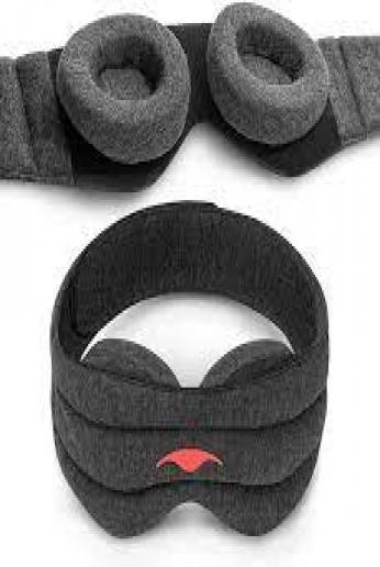Manta Sleep - 100% Blackout Weighted Eye Mask - Zero Eye Pressure - Adjustable Eye Cups - Perfect Sleeping Mask