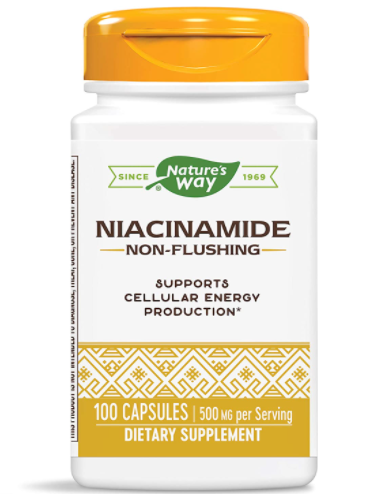 Nature's Way Niacinamide Supplement 500mg 100 capsules