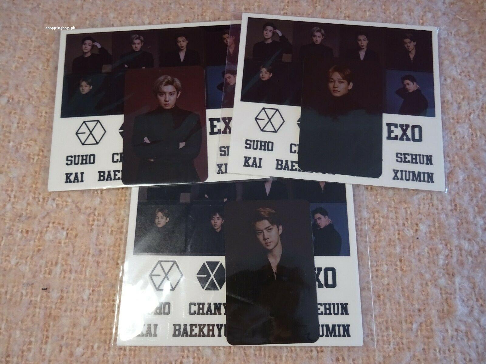 EXO Official Photocard - Chanyeol/Chen/Sehun - Lightstick Version 3.0