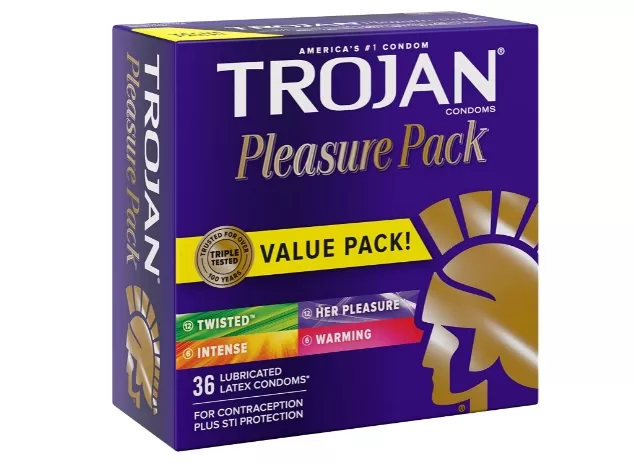 Trojan Pleasure Lubricated Condoms Variety Pack 36 Count
