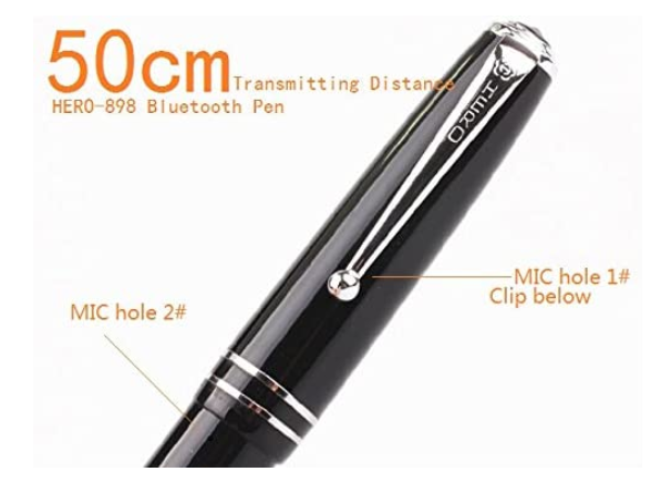 Hero 898 Bluetooth Pen with Spy Earpiece 40-60cm Long