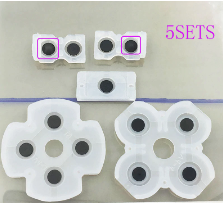 Silicone rubber button contact pad set for ps4 playstation 4 - 5Pcs
